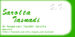 sarolta tasnadi business card